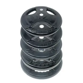 Set of Rubber Plates with Handles - 1000 Kg | Gym...