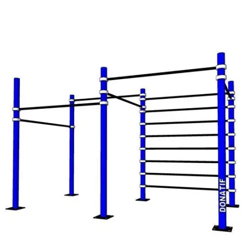 Cage double de gymnastique suédoise avec dossier C18 - D100