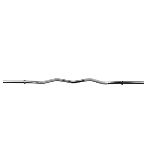 Bilanciere Curvo Ez 120 cm - 25 mm - Curl Bar | Chiusura a Molle - Vista Frontale