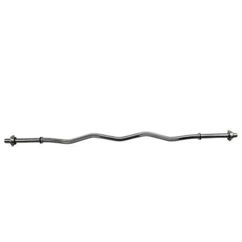 Bilanciere Curvo Ez 120 cm - 25 mm - Curl Bar | Chiusura a Vite - Vista Frontale