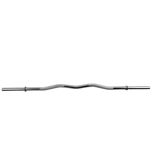 Bilanciere Curvo Ez 120 cm - 28 mm - Curl Bar | Chiusura a Molle - Vista Frontale