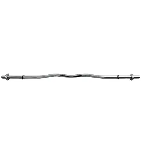 Ez Curved Barbell Bar 120 cm - 28 mm - Curl Bar | Schraubverschluss - Fontal View