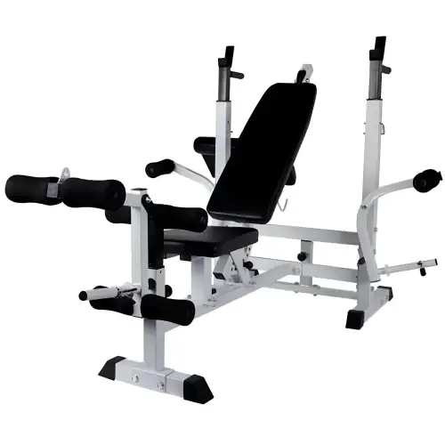 Adjustable Multifunctional Weight Bench with Rack | Home Gym