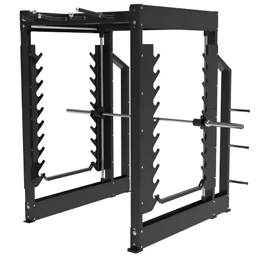 Multistation Smith Machine | Cage Rack mit Multipower - Komplette Strukturansicht