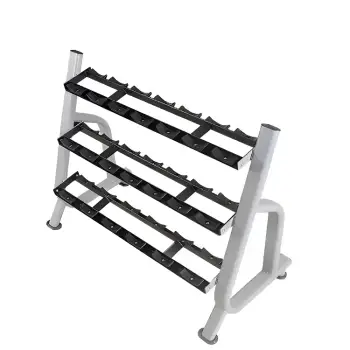 Dumbbell Rack 3 Shelves - Professional | Gym - Full View Tool