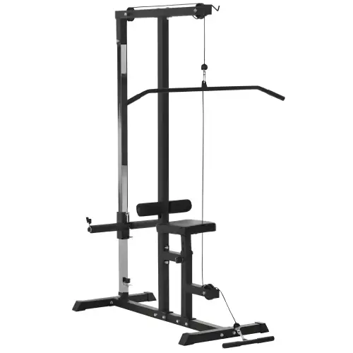 Lat Machine with Low Pulley | Pulldown | Loading Dumbbells - Full Machine View