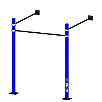 Wandmontierte Calisthenics-Struktur - D100 | Wandverankerung - Gesamtansicht der Ausrüstung