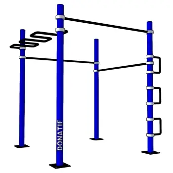 Rig Calisthenics a Gabbia C7 - D100 | Trazioni Multipresa - Visuale Completa Attrezzo