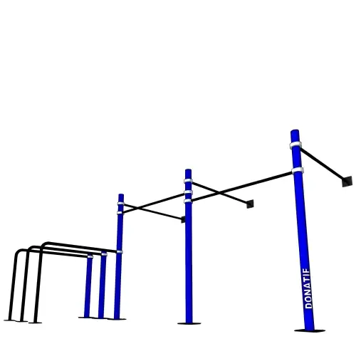 Wall Calisthenics Rig mit parallelen Bars - D100 Pro | Street Workout | Gymnasium - Vollansicht Ausrüstung