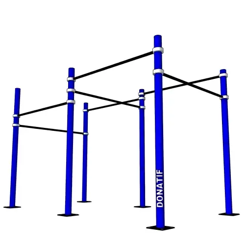 Rig Calisthenics con Doppia Gabbia - D100 | Multistazione Palestra - Visuale Completa Attrezzo