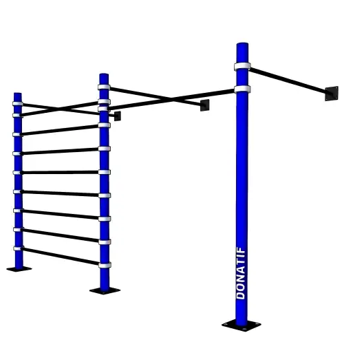 Struttura Calisthenics con Spalliera - D100 Pro | Regolabile | Palestra - Visuale Completa Attrezzo