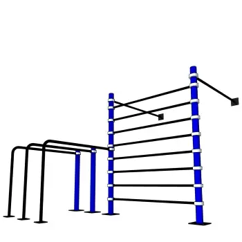 Rig Calisthenics Sprossenwand mit Parallelstäben | Professionell | Einstellbar - Vollansicht Werkzeug