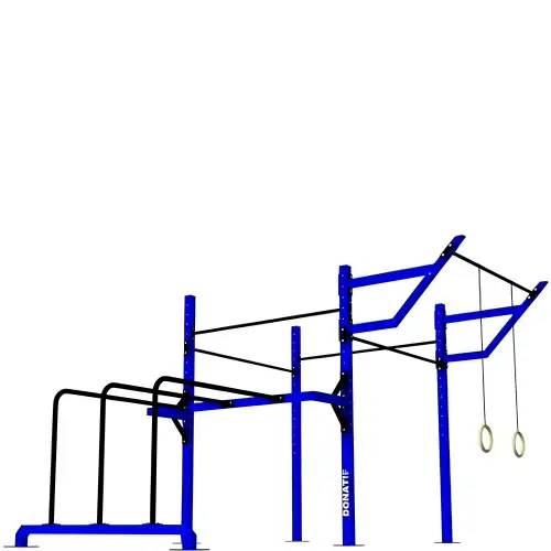 Estructura de Calistenia Multifuncional - D80 | Personalizable - Vista completa del equipamiento