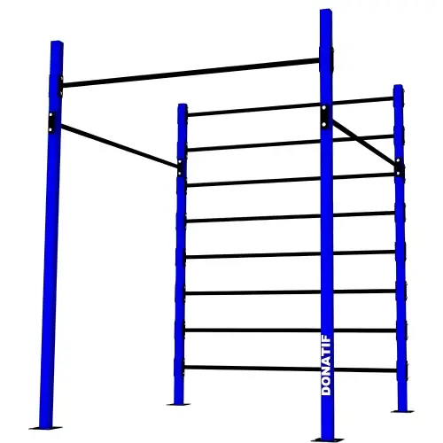 Calisthenics Struktur mit Wandhalterung - D60 | Einstellbar - Modular - Vollansicht Werkzeug