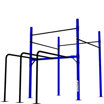 Calisthenics Structure with Parallels - D60 | Adjustable - Modular - Parallel View Structure