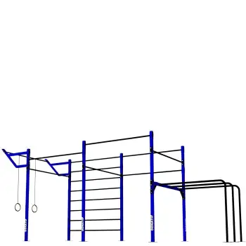 Structure complète multifonctionnelle de gymnastique suédoise - D60 | Made In Italy - Vue d'ensemble de l'équipement