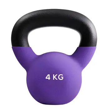 4 Kg Neoprene Coated Kettlebell - Functional Exercises - Full View Product