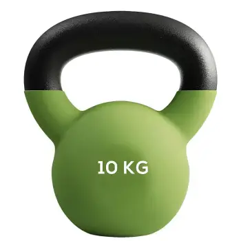 Kettlebell Rivestita in Neoprene da 10 Kg - Esercizi Funzionali - Visuale Completa Prodotto