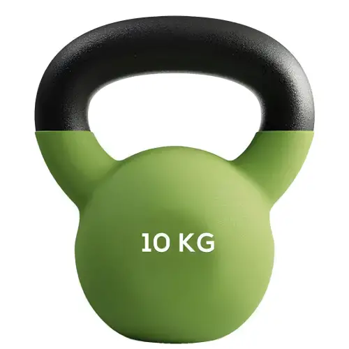 10 Kg Neopren beschichtete Kettlebell - Funktionelle Übungen - Vollansicht Produkt