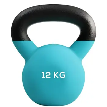 Kettlebell Rivestita in Neoprene da 12 Kg - Esercizi Funzionali - Visuale Completa Prodotto