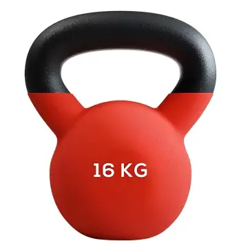 16 Kg Neopren beschichtete Kettlebell - Funktionelle Übungen - Vollansicht Produkt