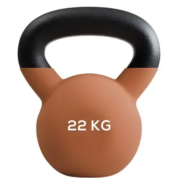 22 Kg Neoprene Coated Kettlebell - Ejercicios Funcionales - Vista Completa del Producto