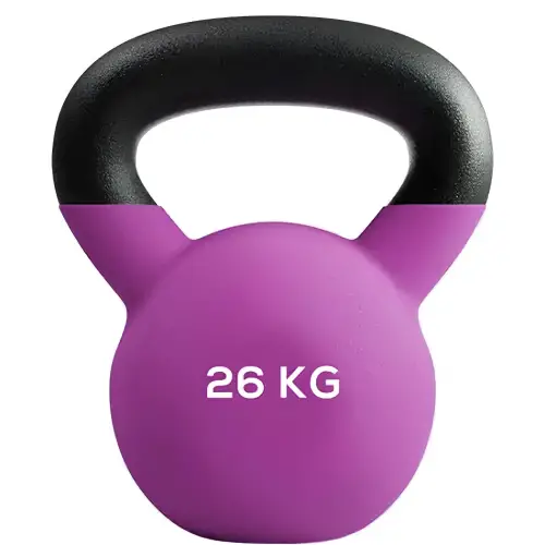 26 Kg Neoprene Coated Kettlebell - Ejercicios Funcionales - Full View Product