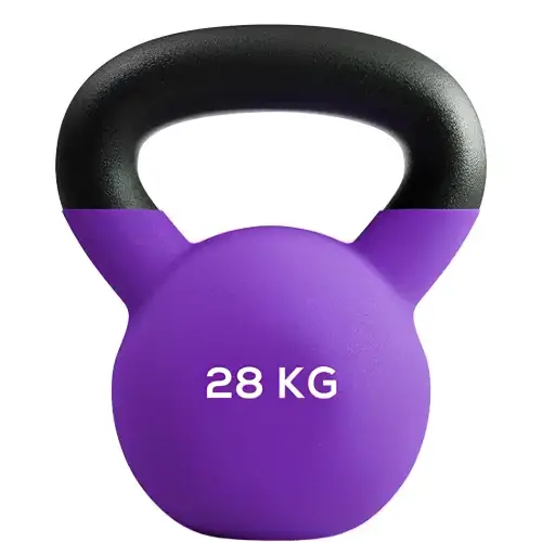 28 Kg Neoprene Coated Kettlebell - Functional Exercises - Full View Product