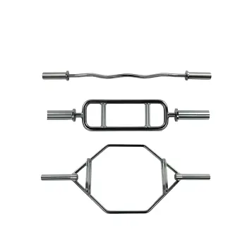 Olympic Set Barbells | Ez - Curved | Triceps Bar | Hex Trap Bar | Gymnasium - Full View