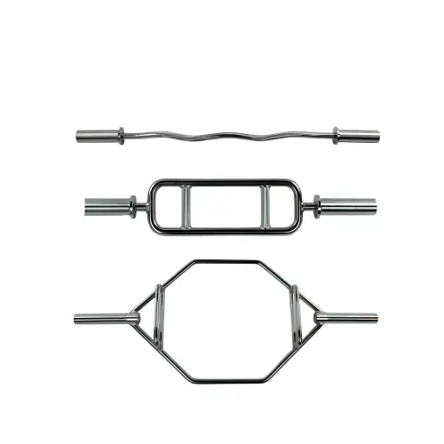 Olympic Set Barbells | Ez - Curved | Triceps Bar | Hex Trap Bar | Gym - Full View