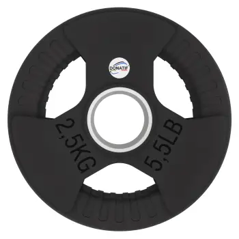 2.5 kg rubberized disc - 50 mm hole | Tri-Grip handle