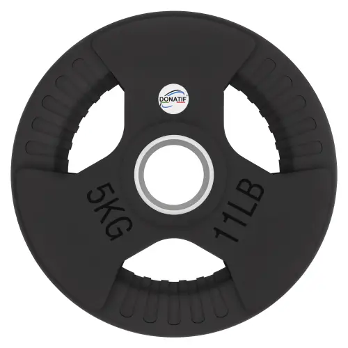 5 kg gummierte Scheibe - 50 mm Loch | Tri-Grip Griff