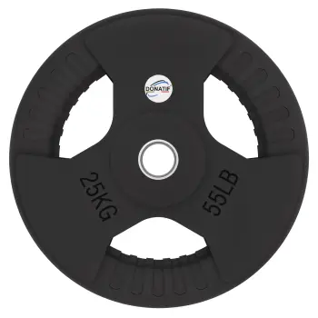 25 kg rubberized disc | Tri-Grip | 28 - 50 mm