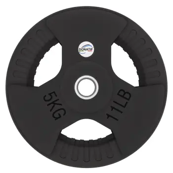 5 kg rubberized discus - 28 mm hole | Tri-Grip handle