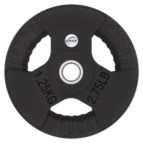 Disco Gommato da 1,25 Kg - Foro 28 mm | Impugnatura Tri-Grip