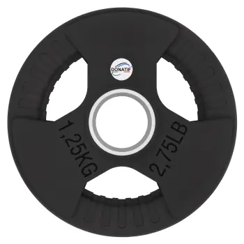 Disco Gommato da 1,25 Kg - Foro 50 mm | Impugnatura Tri-Grip