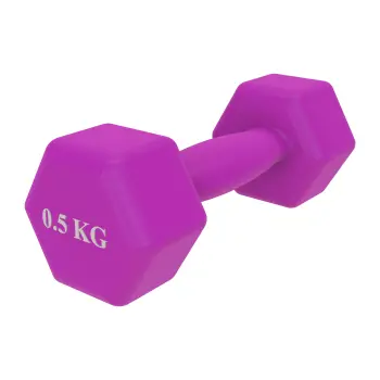 Non-slip Vinyl Dumbbell - 0.5 Kg | Weight Fitness - Gym