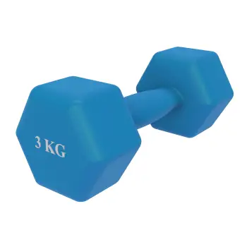 Non-slip Vinyl Dumbbell - 3 Kg | Fitness Weight - Gym