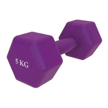 Non-slip Vinyl Dumbbell - 5 Kg | Fitness Weight - Gym