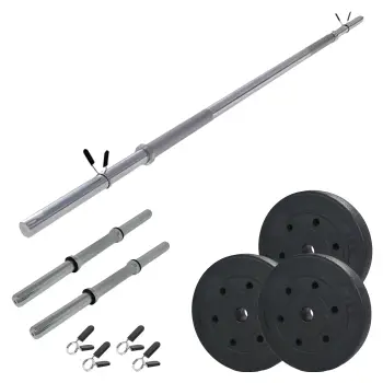 Barbells and Dumbbells Kit with 100 Kg Discs | Fitness...