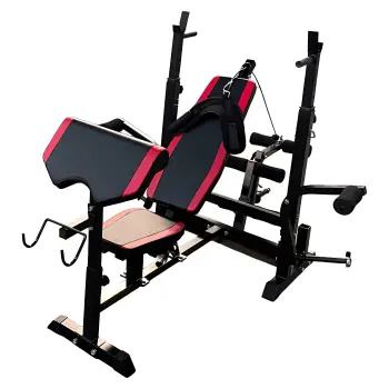 Multifunctional Weight Bench with Rack - Adjustable |...